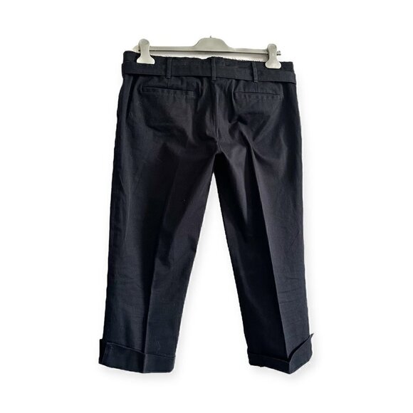 Prada Blue Cropped Cotton Pants, Size Italian 46/L, with matching belt - Picture 2 of 16